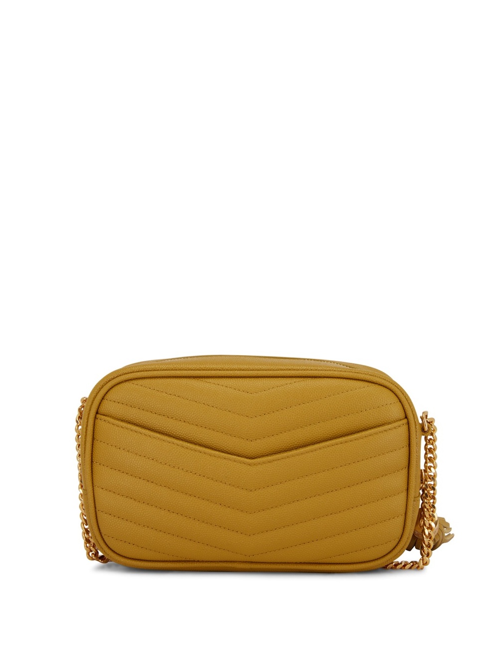 Saint Laurent Yellow Quilted Lou Camera Crossbody with Tassel - Picture 2 of 16